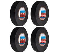 TRACOMPAN Wiring Harness Tape, 4 Rolls Black Wiring Loom Tape 1.9CM x 15M Premium Cloth Fabric Tape for Car Cables Fixed Heat Resistant Noise Reducing Adhesive Tape