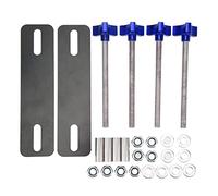 Traction Board Mounting Kit Universal Adjustable Brackets Pins Set Secure Recovery Tracks for Off Road Vehicles Roof Rack Truck Bed Steel Construction 4 Mounting Pins 2 Bracket (Blue)