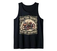 Traction Engine Slow But Unstoppable Steam Rally Tank Top