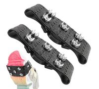 Traction Grip Spikes, Outdoor Ice Crampons, Anti-Skid Cleat Attachment, Durable 5-Claw Studs Support, Stable Footwear Grippers for Icy Roads, Winter Fishing, Steep Trail Hiking