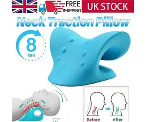 Traction Pillow Cloud Shape Neck Stretcher Cervical Spine Pain Relief Support