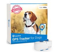 tractive GPS Dog Tracker, Market leader, Worldwide real-time location tracking, Escape Alerts, Monitor Activity & Get Health Alerts, White