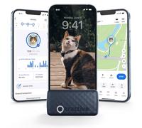 Tractive GPS Tracker & Health Monitoring for Cats (6.5 lbs+) - Market Leading Pet GPS Location Tracker | Wellness & Escape Alerts | Waterproof | Works with Any Collar (Dark Blue)