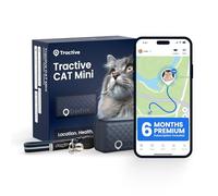 Tractive Smart Cat GPS Tracker with Free 6 Month Subscription | Real-Time Location & Wellness Monitoring for Cats 6.5 lbs+ | Territory & Location History | Up to 5-Day Battery (Dark Blue)