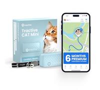 Tractive Smart Cat GPS Tracker with Free 6 Month Subscription | Real-Time Location & Wellness Monitoring for Cats 6.5 lbs+ | Territory & Location History | Up to 5-Day Battery (Mint)