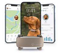 Tractive Smart Dog Tracker | 2025 Edition | Real-time GPS Tracking | Escape & Health Alerts | Vitals Monitoring | Market Leader (Brown)