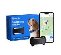 Tractive Smart Dog Tracker | 2025 Edition | Real-time GPS Tracking | Escape & Health Alerts | Vitals Monitoring | Market Leader (Black)