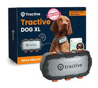 Tractive GPS Dog Tracker XL Adventure, Bite-Proof Fiberglass Casing, Up To 1 Month Battery, Market leader, Worldwide real-time location tracking, Escape Alerts, Monitor Activity, Health Alerts