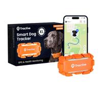 Tractive XL Adventure Smart Dog Tracker | 2026 Edition | Long Battery Life | Real-Time GPS Tracking | Escape & Health Alerts | Vitals Monitoring | Market Leader (Orange)