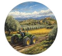 Tractor 1000 Piece Jigsaw Puzzle for Kids And Adults Pastoral Brainteasing Jigsaws Educational Games Fun Present & Activity 1000pcs (67.5x67.5cm)