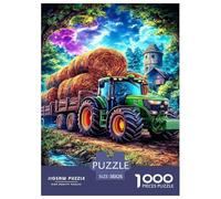 Tractor 1000 Piece Puzzle for Adults - Challenging Jigsaw for Mindfulness & Wall Art, Premium Quality with Detailed Art Print 38x26cm/1000pcs