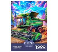 Tractor 1000 Piece Puzzle for Adults - Challenging Jigsaw for Mindfulness & Wall Art, Premium Quality with Detailed Art Print 38x26cm/1000pcs