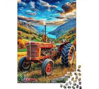Tractor 1000 Piece Puzzle for Adults - Challenging Jigsaw for Mindfulness & Wall Art, Premium Quality with Detailed Art Print 38x26cm/1000pcs