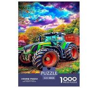 Tractor 1000 Piece Puzzle for Adults - Challenging Jigsaw for Mindfulness & Wall Art, Premium Quality with Detailed Art Print 38x26cm/1000pcs