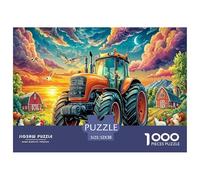 Tractor 1000 Piece Puzzle for Adults - Challenging Jigsaw for Mindfulness & Wall Art, Premium Quality with Detailed Art Print 52x38cm/1000pcs