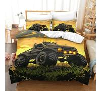Tractor 3D Printed Duvet Cover Set Art Quilt Cover 2 Pillowcases Comforter Cover Soft Microfiber with Zipper Closure 3 Pcs for Boys Girls Kids Youth Teens Super King（260x220cm）