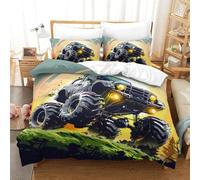 Tractor 3D Printed Duvet Cover Set Art Quilt Cover with 2 Pillow Cases Bedding Set Included Machine Washable with Zipper Closure 3 Pcs for Adults Kids Single（140x200cm）