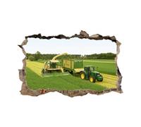 Tractor 3D Wall Sticker Room Decor Bedroom Decal Removable Kids Boys Girls Wall Tattoo Modern Machinery for Home Decor Art Mural Wallpaper Window Wall Stickers Murals 43 x 28 inch