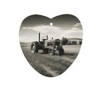Tractor Agriculture Tranquil Car Air Freshener Hanging, Long Lasting Scented Car Aromatherapy Tablets, Love form Fragrance Scented Cards for Vehicles, Bedroom, Wardrobe White-style