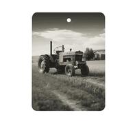 Tractor Agriculture Tranquil Car Air Freshener Hanging, Long Lasting Scented Car Aromatherapy Tablets, Square Fragrance Scented Cards for Vehicles, Bedroom, Wardrobe White-style