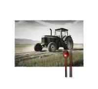 Tractor Agriculture Tranquil Placemats Durable Practical Table Mats Canvas Paper Material Washable Heat Resistant Insulation Place Mats for Kitchen Dining Table Home Party Cafe Restaurant Decor