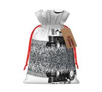 Tractor Agriculture Tranquil Print Christmas Drawstring Gift Bags Doll Present Bags Gift Package Candy Bags Wrapping Bags For Kids Holiday Christmas Eve Presents