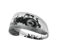 Tractor Agriculture Tranquil Print Elastic Exercise Headband - Fashionable Sports Headwear for Summer, Cycling, Yoga, and More