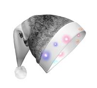 Tractor Agriculture Tranquil Print Santa Hat With Led Lights, Funny Christmas Hats For Adults For New Year Holiday Party Supplies