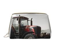 Tractor Agriculture Tranquil Printed Makeup Bag for Women Portable Leather Make up Bag Travel Zipper Cosmetic Bags Organizer