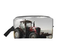 Tractor Agriculture Tranquil Printed Makeup Bag Travel Portable Cosmetic Bag Large Capacity Makeup Case Toiletry Handbag Organiser for Women