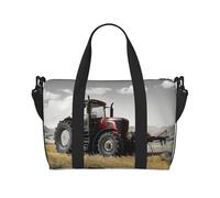 Tractor Agriculture Tranquil Printed Travel Bag Duffle Bag for Men Women, Large Water Resistant Gym Bag Weekend Holdall Bag with Shoulder Strap