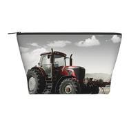 Tractor Agriculture Tranquil Prints Trapezoid Makeup Bag Travel Cosmetic Organizer with Foam Padding for Gym, Office, and Weekend Trips
