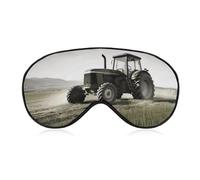 Tractor Agriculture Tranquil Sleep Mask, Ultra Soft Eye Mask for Sleeping with Adjustable Strap, Comfortable Lightweight Blindfold Eyeshade, Total Blackout Eye Cover for Night Sleep Travel Office Nap