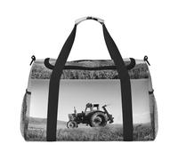Tractor Agriculture Tranquil Travel Duffel Bag for Women Men,Print Polyester Tote Hand Luggage Bag with Shoulder Strap