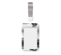 Tractor Agriculture Tranquil Vertical Id Card Badge Holder with Neck Strap, Printed Waterproof Name Card Holder for Work Office Nurse School