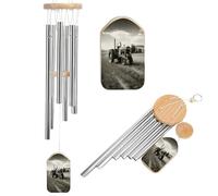Tractor Agriculture Tranquil Wind Chimes for Outdoor Large Deep Tone Aluminium Wind Chimes Soothing Melodic Sound 20.5" Hanging Metal Windchimes Outdoors Decor for Patio Porch Yard