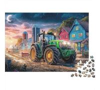 Tractor at Dusk 1000 Piece Chip-resistant Edges Rural Farm Scene Style Teen Puzzle Gifts Interlocking Tightly Housewarming Gift No Duplicate Pieces 70x50cm/1000pcs