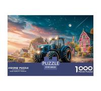 Tractor at DuskElaborate 1000-Piece Jigsaw Puzzles for Adults Rural Fantasy Scene A Mosaic of 1000 Challenging Puzzle Game Pieces - A Captivating And Demanding Gift for Adult And Youthful Minds Age 12
