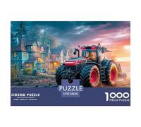 Tractor at DuskHigh-Quality Jigsaw Puzzles for Adults Rural Fantasy Scene A Collection of 1000 Advanced And Challenging Educational Puzzle Pieces - A Rewarding And Intellectual Gift Option for Adults