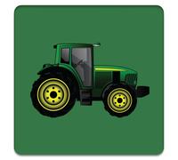 Tractor Bamboo Drinks Coaster (One), for Farming Enthusiasts, Green, 10 x 10 cms