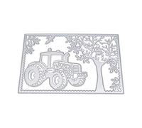 Tractor Big Tree Metal Die Cuts Exquisite Scrapbooking Embossing Template Harvest Festival Greeting Card Making Supplies Scrapbooking Album Stamp