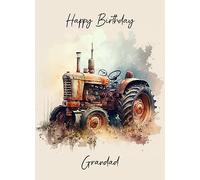 Tractor Birthday Card for Grandad 1049