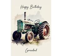 Tractor Birthday Card for Grandad 1055