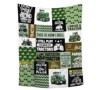 Tractor Blanket Farm Harvester Blankets,Tractor Decor Throw Blanket Gifts for Girls Boys,Ultral Soft Warm Lightweight Car Blanket for Boys Room Decor Bed Sofa,40"x50"-Throw Size for Kids