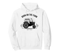 Tractor Born On The Farm Quote Agriculture Farmer Harvest Pullover Hoodie