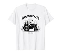 Tractor Born On The Farm Quote Agriculture Farmer Harvest Value Graphic T-Shirt