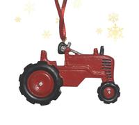 Tractor Christmas Tree Decorations - Christmas Tree Tractor Ornament | Tractor Ornaments for the Home Garden | Christmas Tractor Resin Pendant for Farmhouse Christmas Decoration