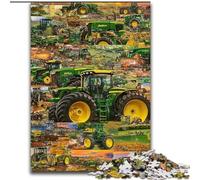 Tractor Collage 1000 Piece Jigsaw Puzzles for Teenagers, Pattern Assembly Fun at Home Activities, Birthday Present,Travel Gifts (size 26x38cm)