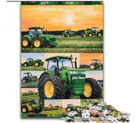 Tractor Collage Adult Jigsaw Puzzles 1000, Staycation Kill Time Every Piece Is Unique - Challenging Family Fun Game (50x75cm)