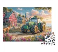 Tractor Countryside Scene 1000 Piece Jigsaw Puzzle Paper for Adults Relaxing Home Decoration Gift 70x50cm/1000pcs